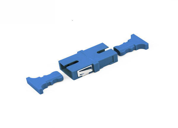 Single Mode Blue Simplex no Flange SC - SC Fiber Cable Adapter