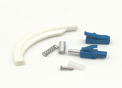 LC Connector Fiber Optic with 90 Degree Boot Single Mode Blue