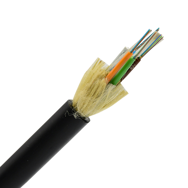 Fiber Optic Cable Single Sheath ADSS Span 100m Stranded Loose Tube 24 Cores SM