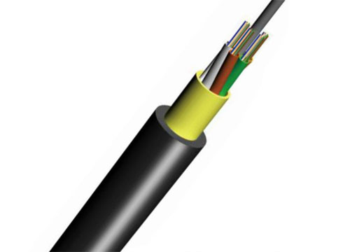 Outdoor ADSS Fiber Optic Cable|All Dielectric Self Supporting Cable SM G652D Central Loose Tube Single Sheath PE