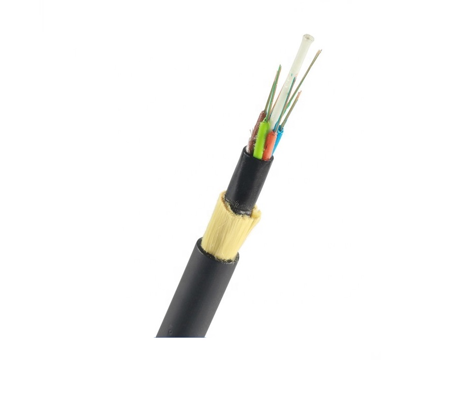 Outdoor ADSS Fiber Optic Wire|All Dielectric Self Supporting Cable 48cores G652D Double Jacket Long Span PE