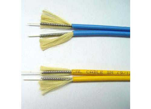 Duplex Zipcord Tight Buffered Armored Fiber Optic Cable GJSFJV 0.9mm Simplex Steel Tape LSZH