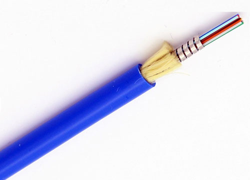 Distribution Armoured Fiber Optic Cable GJSFJV 6-24 Cores 0.6mm 0.9mm Tight Buffered LSZH PVC