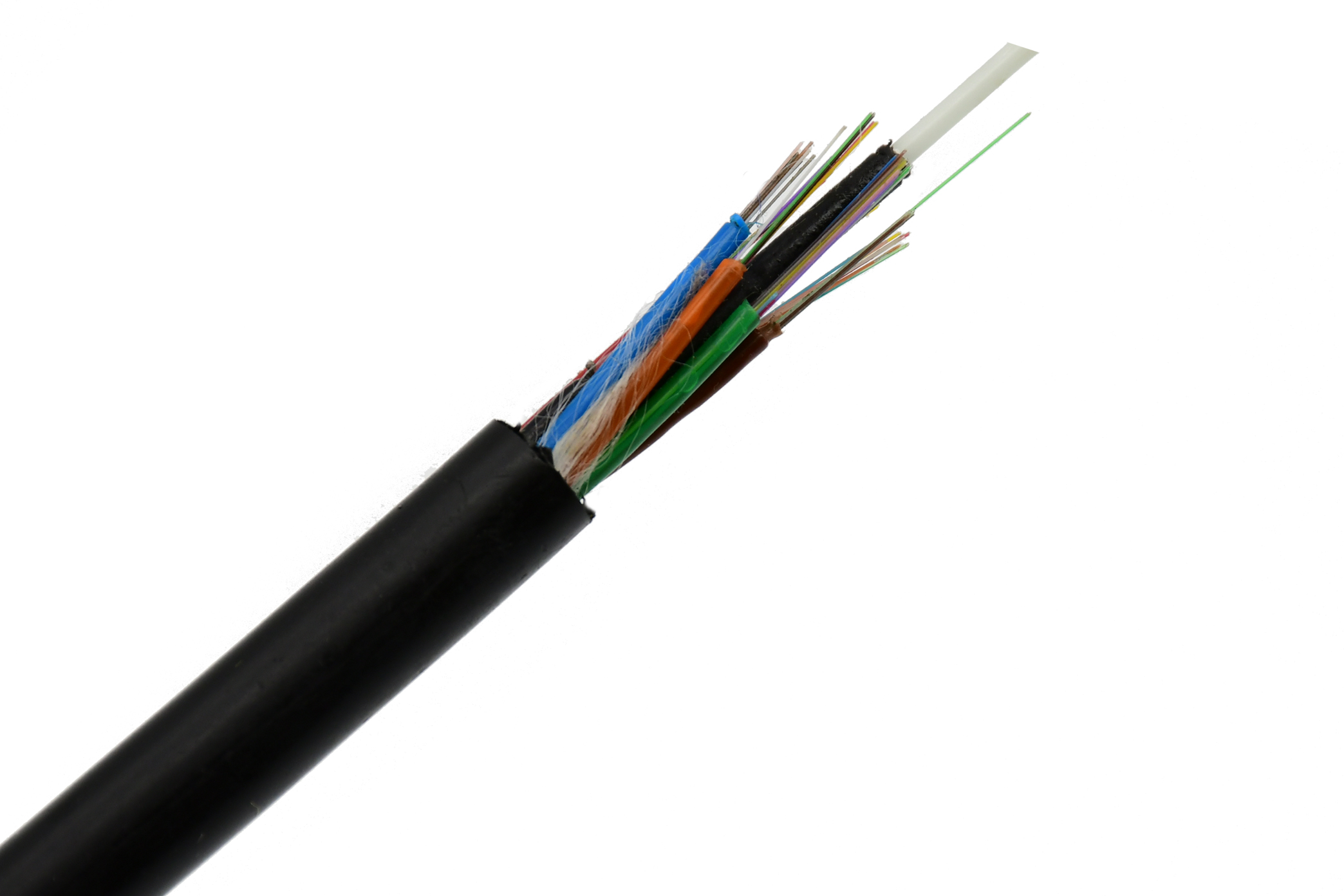 Duct Outdoor Fiber Optic Cable GYFTY 24 Cores Single Mode G652D Non-metal Jacket PE Black