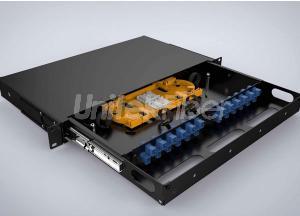 48 Port Rack Mounted Fiber Optical Sliding Drawer Box LC UPC Duplex Adapter Pigtails