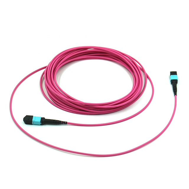 fiber optic patch cord mpompt 8f 12f om4 type b mm  trunk cable 0