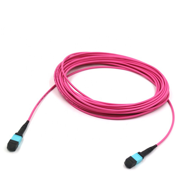 fiber optic patch cord mpompt 8f 12f om4 type b mm  trunk cable 0