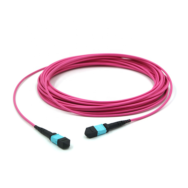 fiber optic patch cord mpompt 8f 12f om4 type b mm  trunk cable 0