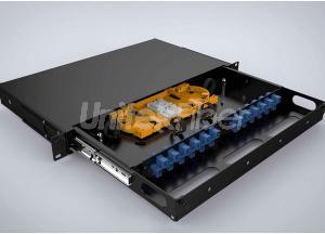 Rack Mounted Fiber Optical Sliding Drawer Box 24 Port SC UPC Simplex Adapter Pigtails