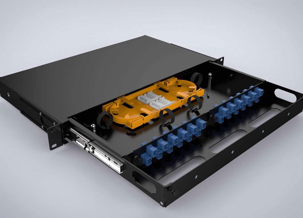 Sliding Drawer Type Fiber Optical Patch Panel SC LC FC ST 12 Port Distribution Box