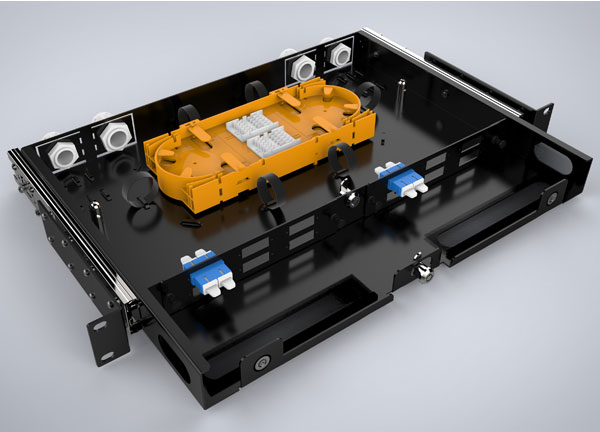 Customized Design Rack Mounted Fiber Optic Patch Panel Pull Out 12 24 48cores ODF Box