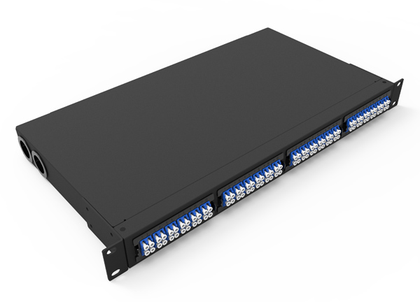 1U Rack Mount Fiber Optic MTP MPO Patch Panel 4 Module MTP to 6 x LC Duplex