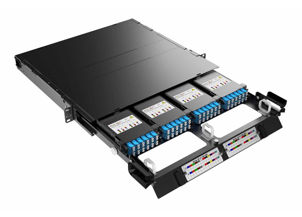 Sliding Out MPO MTP Fiber Optic Patch Panel LC 96cores Termination Box for Data Center