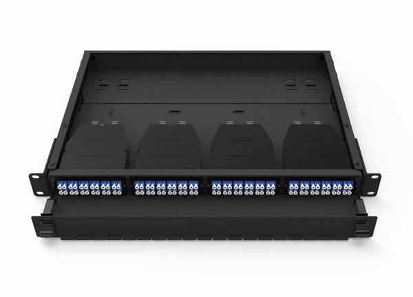 1U 19 Inch Sliding Guided MPO MTP Fiber Optic Patch Panel 96 Cores LC SC ST FC