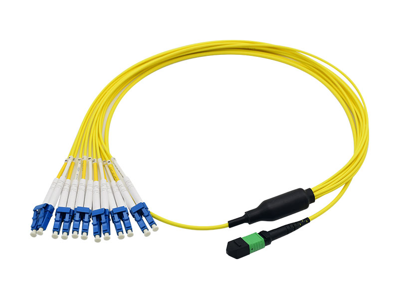 high density mpo fiber optical jumper lc apc 12 cores 2