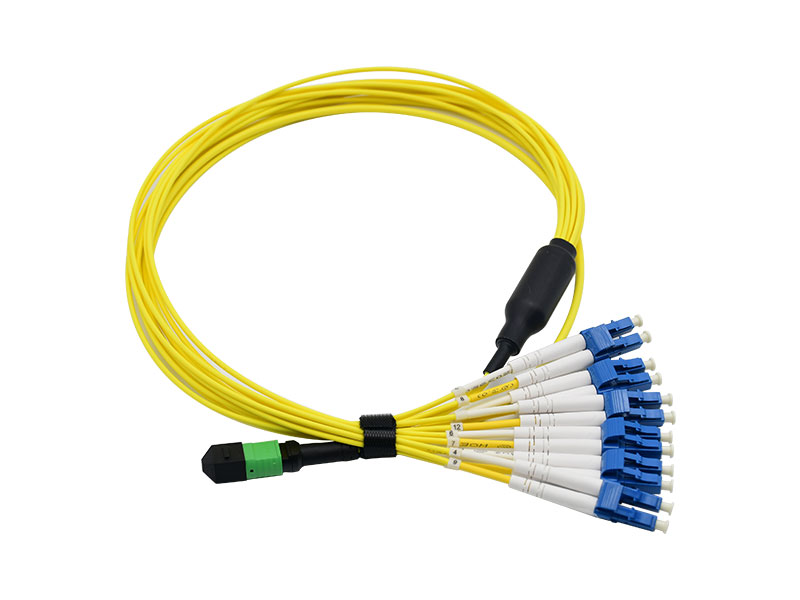 fiber optic patch cord mpo 12f lc upc patch cables single mode duplex pvc 8
