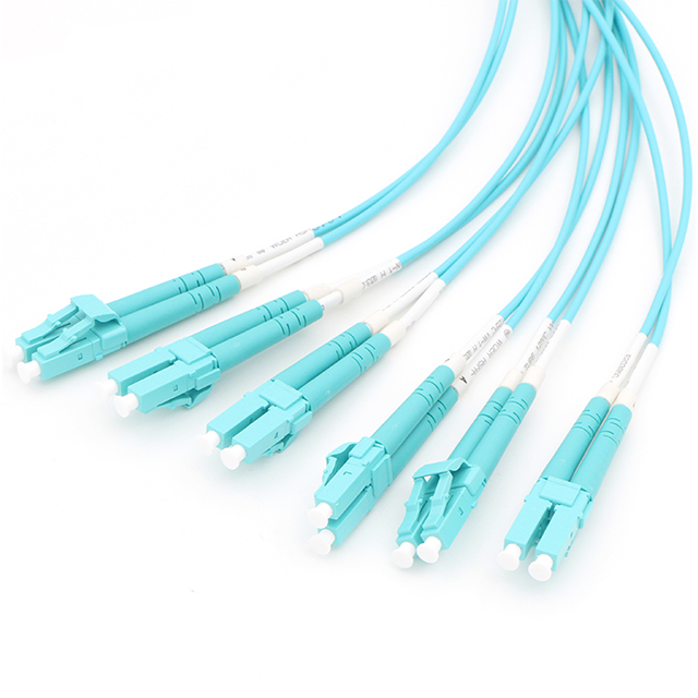 mpo fiber cable to lc fiber optic patch cord 8 12 cores om3 with 2