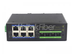 Managed Industrial Ethernet Switch 2 Optical Ports and 6 RJ45 Ports 100m China Wholesale