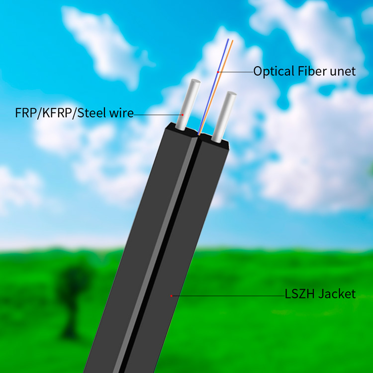 Best Indoor Butterfly GJXH FTTH Drop Fiber Optic Cable 1F 2F 4F 6F