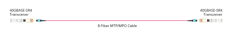 Data Center Cabling MTP MPO Fiber Optical Jumper OM3 12 Fibers Type C