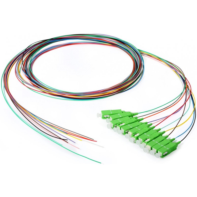 Fiber Optic Pigtails 12 Colourful LC APC