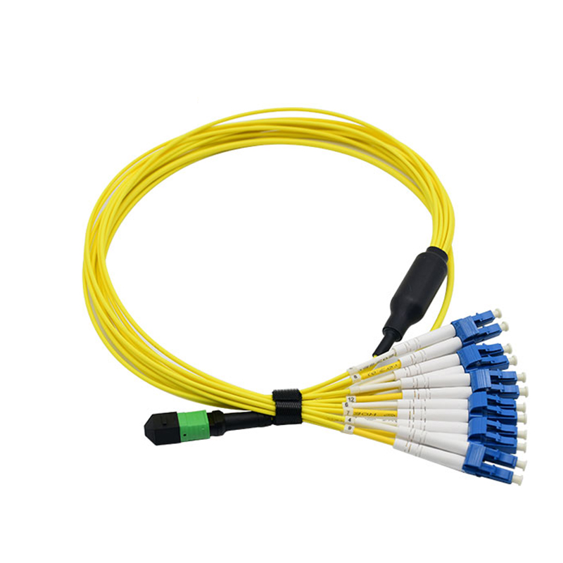 MTP MPO Fiber Patch Cord|MTP MPO-LC Fiber Patch Cable 12cores SM G657A1 Customized Length LSZH