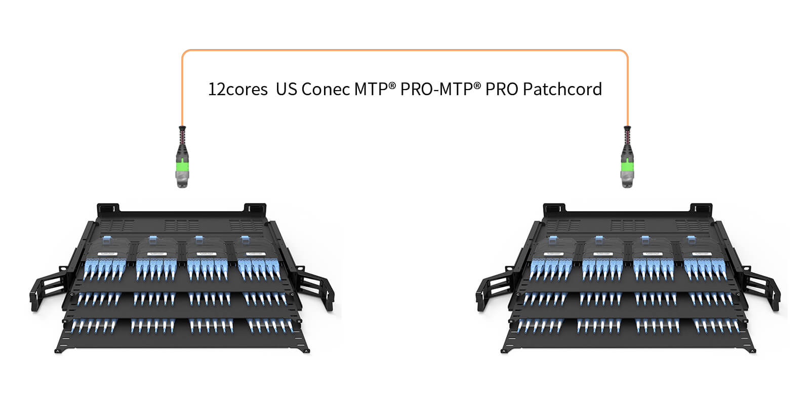 High Density MTP MPO Fiber Connector Trunk Cable 8 12 cores SM G657 Corning Fiber Optic Patch Cord 5m LSZH