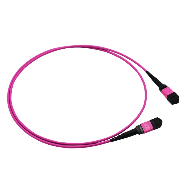 MTP MPO Fiber Cable|High Quality OM4 Fiber Patch Cable Multimode MTP/MPO Cable 8F 12F Braided Steel Wire
