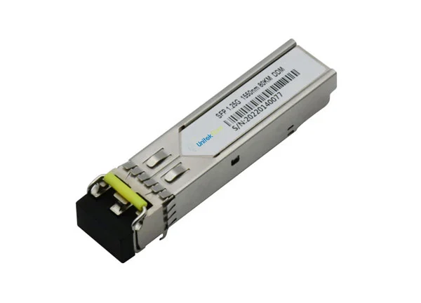 Fiber Optic Transceiver 1.25G SFP Dualfiber Module Single Mode 80km 1550nm Wavelength LC