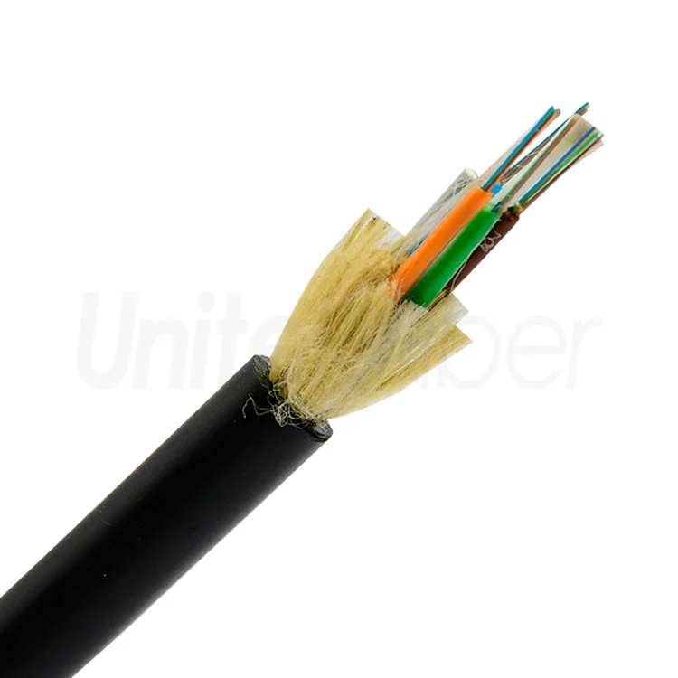 Fiber Optic Cable Single Sheath ADSS Span 100m Stranded Loose Tube 24 Cores SM