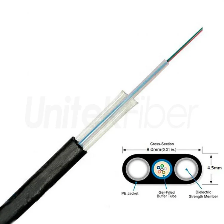 Aerial Outdoor Fiber Optical Cable GYFXTBY Mini ADSS Fiber Cable Central loose tube 6 8 12 Core SM G652D PE