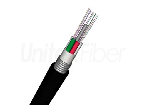 Aerial Fiber Optic Cable|GYTA Aerial Cable 8 Core SM G652D Aluminum Layer Stranded PE Jacket