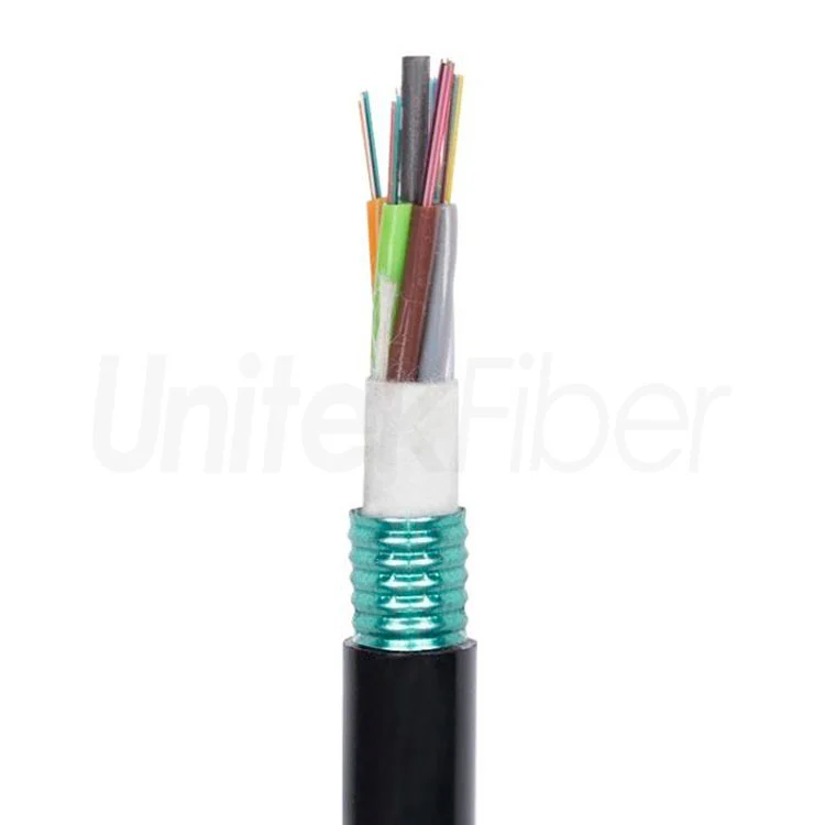 Outdoor Fiber Optical Cable GYTS Aerial Armored Stranded Loose Tube 96 144 288 Core SM G652D PE