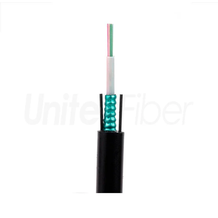 Customized Outdoor GYXTW Fiber Optic Cable 4 Core Single Mode G652D Waterproof Armored Jacket PE