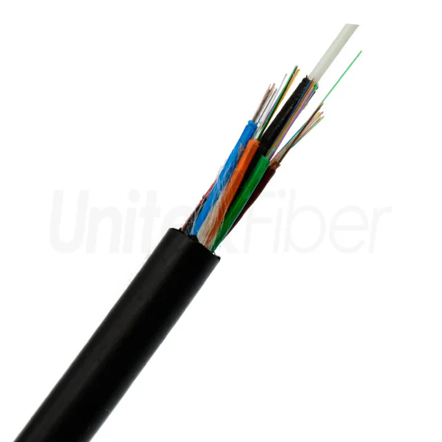 Duct Outdoor Fiber Optic Cable GYFTY 24 Cores Single Mode G652D Non-metal Jacket PE Black