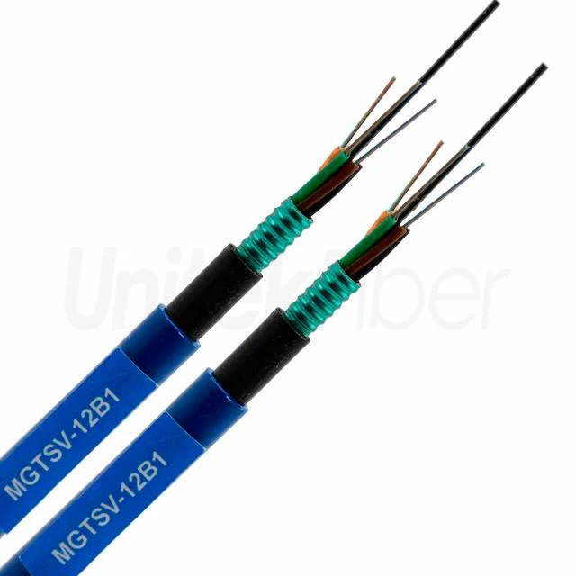 Outdoor Fiber Optical Cable|Coal Mine Fiber Optic Cable Armored MGTSV SM G652D 96 144 288 Core PE