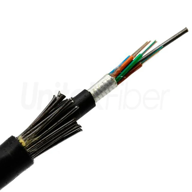 Direct Buried Fiber Optical Cable GYTA33 Water-proof Optical Cable SM G652D 96 144 Core PE