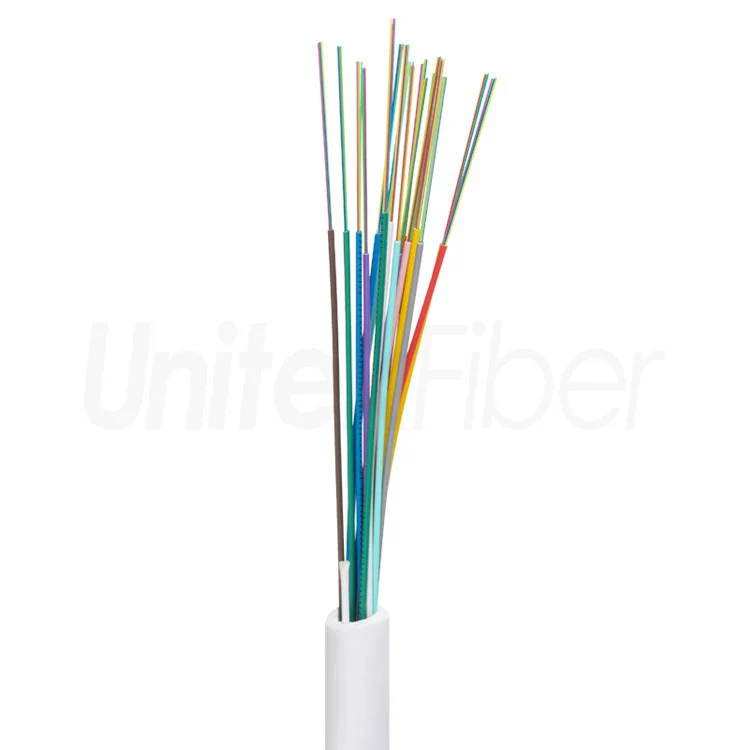 FTTB Indoor Fiber Optic Cable GJPFXJH Multi Cores 24 48 72 Core G657 G652D OS2 Multi Cores Rated FR LSZH White