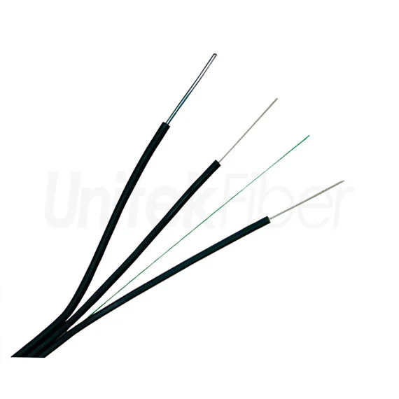 FTTH Outdoor Drop Fiber Optic Cable|GJXFH Self-supporting Cable 1 2 4 Cores G652A1  LSZH Black