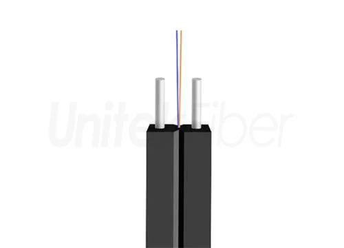 Indoor Fiber Optical Cable | FTTH Optical Drop Cable SM 2x3mm G657A1 2 4 6 Core LSZH Black Jacket