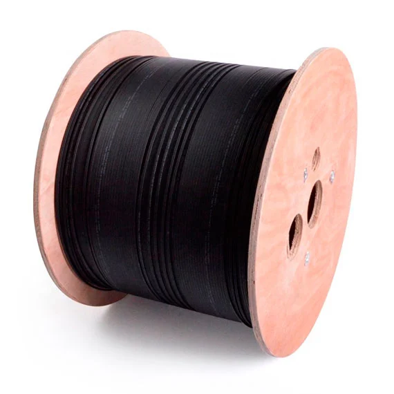 Cable Reel FTTH Flat 4 Fibres Black Interior/Outdoor