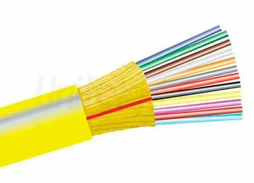 Indoor Ribbon Fiber Optical Cable Flat Type Non-metal Colorful GJDFJV SM MM 4 8 12 Cores LSZH