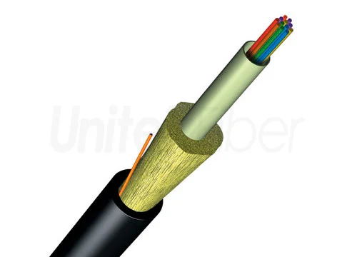 Indoor/Outdoor Central Tube Distribution Fiber Drop Cable GYJFXTY 2-24 Cores G.657A2 Aramid Yarn PBT