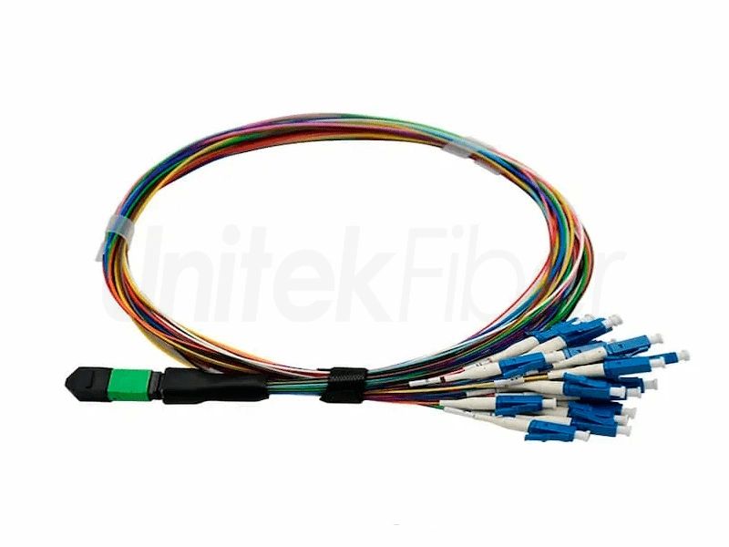 MTP MPO Fiber Cable|Colorful Bulk Fiber Optic Patchcord MTP MPO-LC 24 Cores SM 0.9mm LSZH