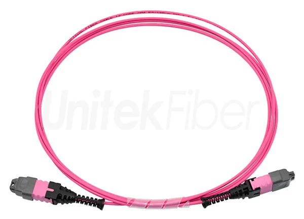 MTP® PRO 12cores Fiber Patch Cord OM4 50/125um Pink 2.0mm 3.0mm  40G 100G Data Center Cabling