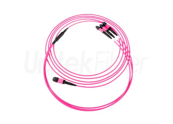 high density telecom application 36 fibers mtp to 12 fibers 3xmtp om4 patch cord 5