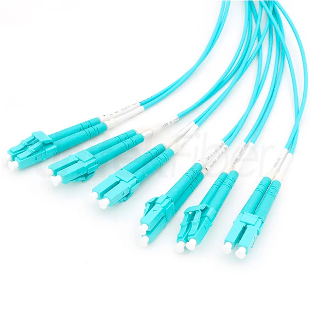 mpo fiber cable to lc fiber optic patch cord 8 12 cores om3 with 2