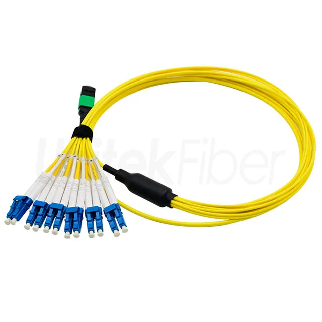 mtp mpo fiber patch cord mtp mpo lc fiber patch cable 12cores sm g657a1 customized length lszh 2