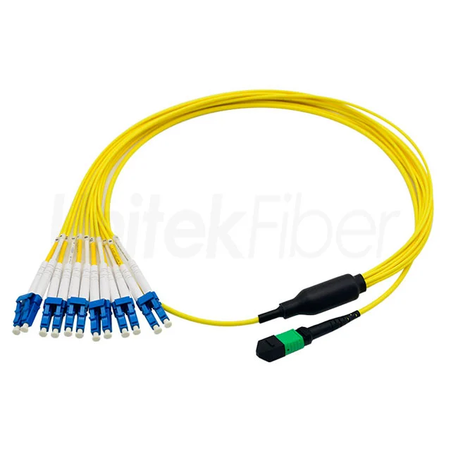 mtp mpo fiber patch cord mtp mpo lc fiber patch cable 12cores sm g657a1 customized length lszh 4