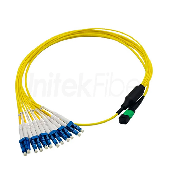 mtp mpo fiber patch cord mtp mpo lc fiber patch cable 12cores sm g657a1 customized length lszh 5